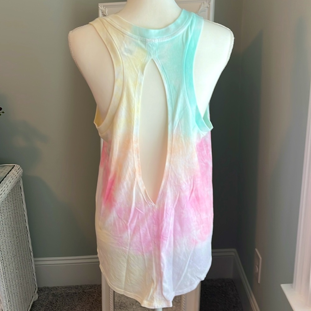 PINK VS tie dye tank top, size M. - Picture 2 of 8